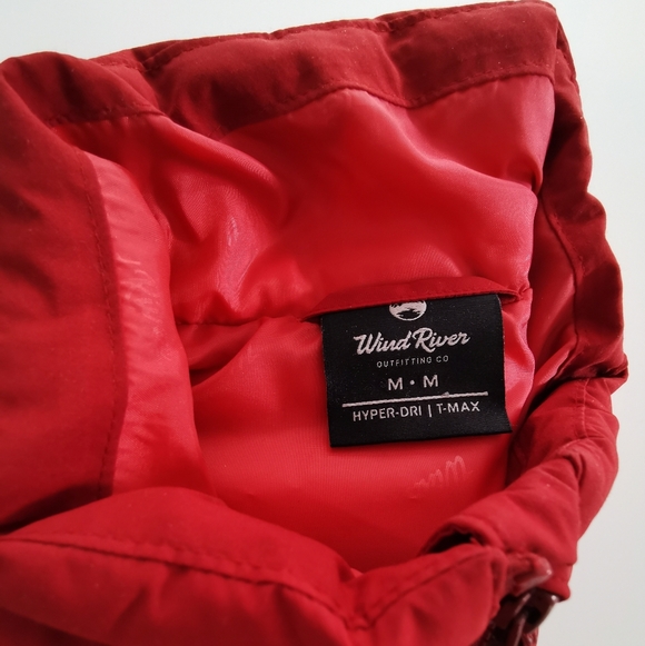 Wind River Red Zip Up Puffer Vest Funnel Neck Collar Size M - Picture 4 of 4